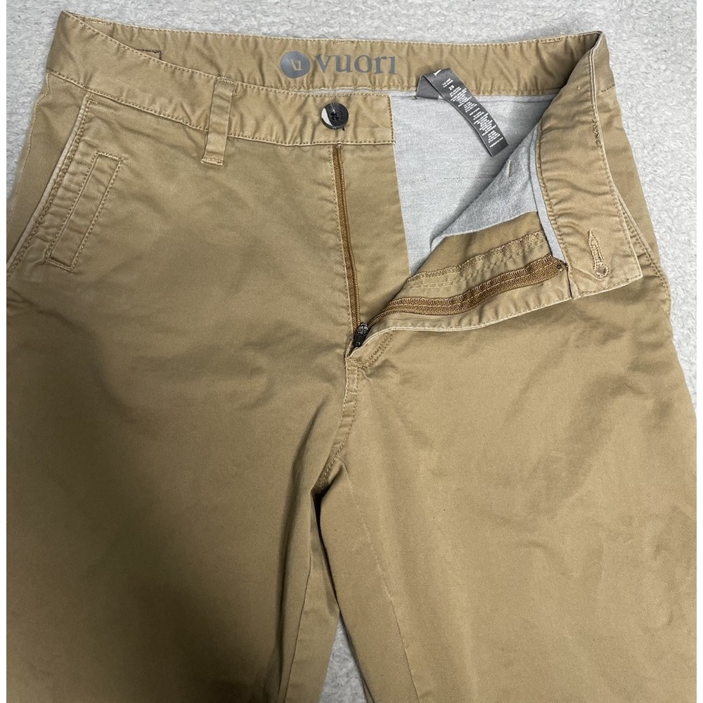 Vuori Collins Chino Pants Mens/Youth‎ 28x24 Brown Twill Stretch Classic Casual - Picture 2 of 12